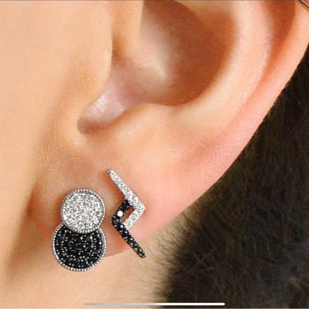 Dana Rebecca Designs Silver Geometric Earrings